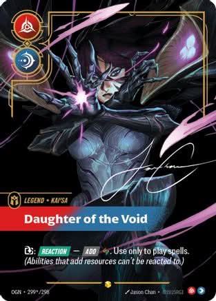 Kai'Sa - Daughter of the Void (Signature) (299*/298) - Origins Foil - Poke-Collect