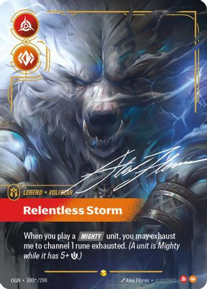 Volibear - Relentless Storm (Signature) (300*/298) - Origins Foil - Poke-Collect