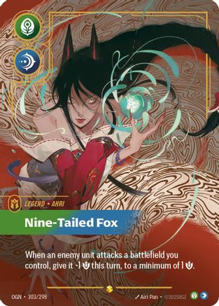Ahri - Nine-Tailed Fox (Showcase) (303/298) - Origins Foil - Poke-Collect