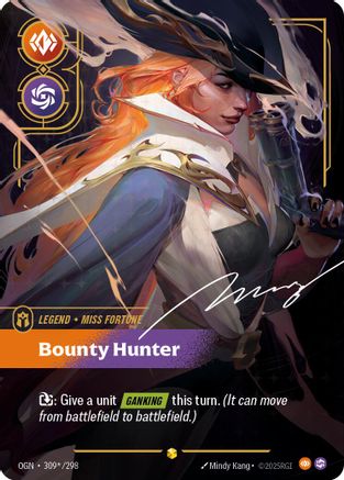 Miss Fortune - Bounty Hunter (Signature) (309*/298) - Origins Foil - Poke-Collect