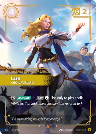 Lux - Crownguard (014/024) - Origins Proving Grounds - Poke-Collect