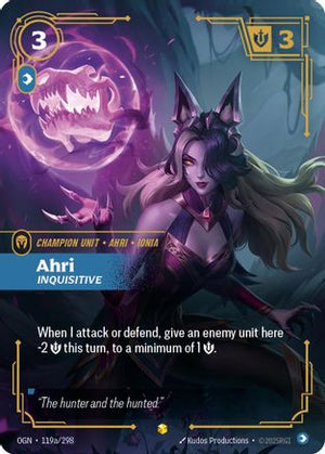 Ahri - Inquisitive (Alternate Art) (119a/298) - Origins Foil - Poke-Collect