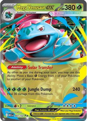 Mega Venusaur ex - 003/132 3 - ME01 Mega Evolution Holofoil - Poke-Collect