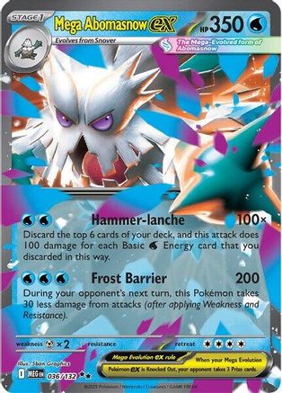 Mega Abomasnow ex - 036/132 36 - ME01 Mega Evolution Holofoil - Poke-Collect