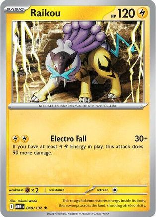 Raikou 48 - ME01 Mega Evolution Reverse Holofoil - Poke-Collect