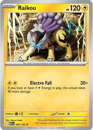 Raikou 48 - ME01 Mega Evolution Reverse Holofoil - Poke-Collect