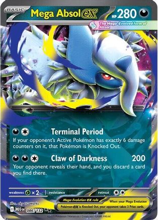 Mega Absol ex - 086/132 86 - ME01 Mega Evolution Holofoil - Poke-Collect