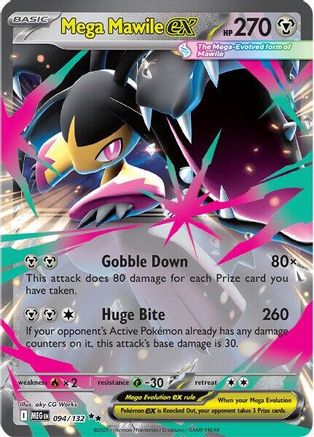 Mega Mawile ex - 094/132 94 - ME01 Mega Evolution Holofoil - Poke-Collect