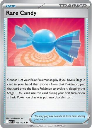 Rare Candy - 125/132 125 - ME01 Mega Evolution Reverse Holofoil - Poke-Collect