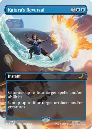 Katara's Reversal (Borderless) (TLE-063) - Avatar: The Last Airbender: Eternal-Legal Foil - Poke-Collect