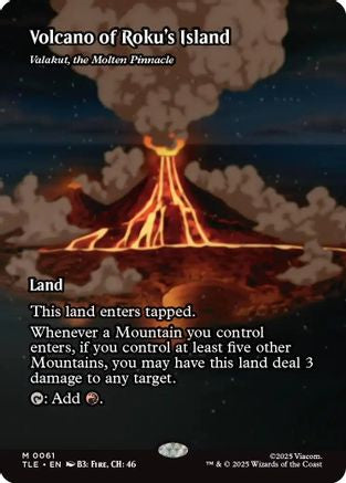 Volcano of Roku's Island - Valakut, the Molten Pinnacle (Borderless) (TLE-061) - Avatar: The Last Airbender: Eternal-Legal Foil - Poke-Collect