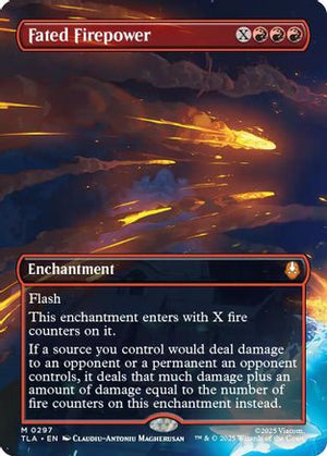 Fated Firepower (Borderless) (TLA-297) - Avatar: The Last Airbender Foil - Poke-Collect