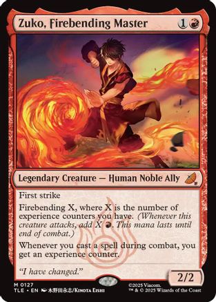 Zuko, Firebending Master (TLE-127) - Avatar: The Last Airbender: Eternal-Legal - Poke-Collect
