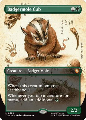 Badgermole Cub (Borderless) (TLA-326) - Avatar: The Last Airbender Foil - Poke-Collect