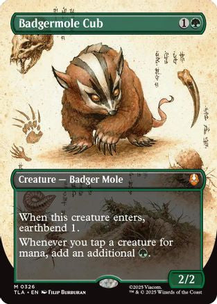 Badgermole Cub (Borderless) (TLA-326) - Avatar: The Last Airbender - Poke-Collect