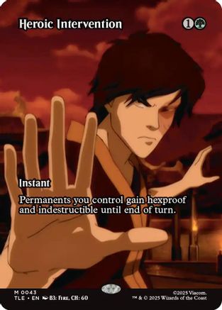 Heroic Intervention (Borderless) (TLE-043) - Avatar: The Last Airbender: Eternal-Legal Foil - Poke-Collect