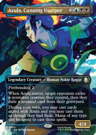 Azula, Cunning Usurper (Borderless) (TLA-303) - Avatar: The Last Airbender Foil - Poke-Collect
