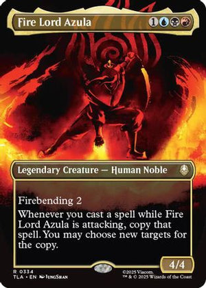 Fire Lord Azula (0334) (Borderless) (TLA-334) - Avatar: The Last Airbender Foil - Poke-Collect