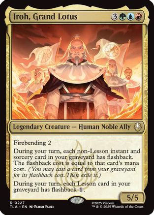 Iroh, Grand Lotus (TLA-227) - Avatar: The Last Airbender Foil - Poke-Collect