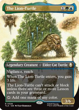 The Lion-Turtle (Borderless) (TLA-328) - Avatar: The Last Airbender Foil - Poke-Collect