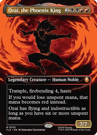 Ozai, the Phoenix King (0335) (Borderless) (TLA-335) - Avatar: The Last Airbender Foil - Poke-Collect