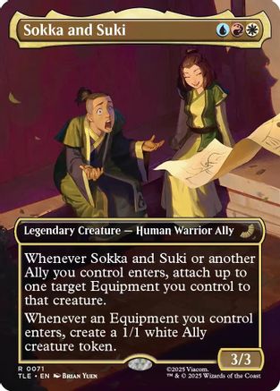 Sokka and Suki (Borderless) (TLE-071) - Avatar: The Last Airbender: Eternal-Legal Foil - Poke-Collect