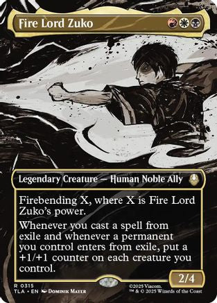 Fire Lord Zuko (Borderless) (TLA-315) - Avatar: The Last Airbender Foil - Poke-Collect