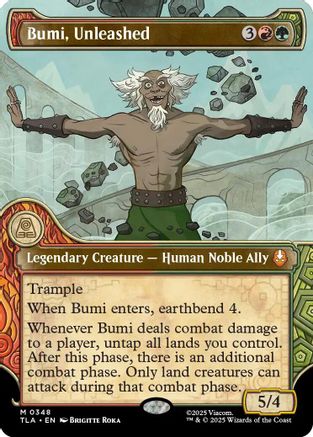 Bumi, Unleashed (Showcase) (TLA-348) - Avatar: The Last Airbender Foil - Poke-Collect