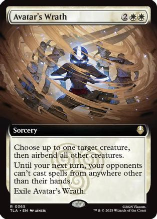 Avatar's Wrath (Extended Art) (TLA-365) - Avatar: The Last Airbender Foil - Poke-Collect