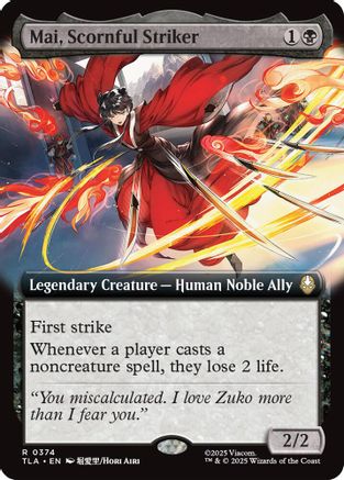 Mai, Scornful Striker (Extended Art) (TLA-374) - Avatar: The Last Airbender - Poke-Collect