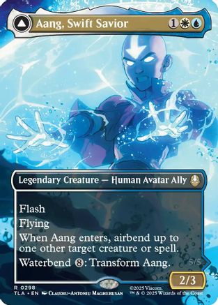 Aang, Swift Savior (0298) (Borderless) (TLA-298) - Avatar: The Last Airbender Foil - Poke-Collect