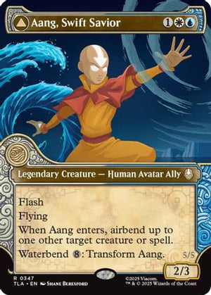 Aang, Swift Savior (Showcase) (TLA-347) - Avatar: The Last Airbender Foil - Poke-Collect