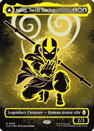 Aang, Swift Savior (Borderless) (Neon Ink Foil) (TLA-359) - Avatar: The Last Airbender Foil - Poke-Collect