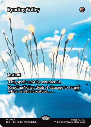 Rending Volley (Borderless) (TLE-034) - Avatar: The Last Airbender: Eternal-Legal Foil - Poke-Collect