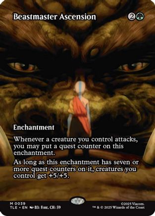 Beastmaster Ascension (Borderless) (TLE-039) - Avatar: The Last Airbender: Eternal-Legal Foil - Poke-Collect