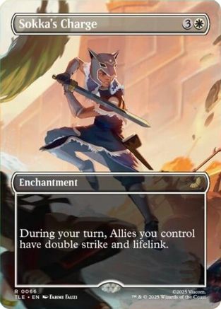 Sokka's Charge (Borderless) (TLE-066) - Avatar: The Last Airbender: Eternal-Legal Foil - Poke-Collect