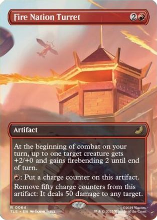 Fire Nation Turret (Borderless) (TLE-064) - Avatar: The Last Airbender: Eternal-Legal Foil - Poke-Collect