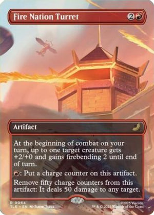 Fire Nation Turret (Borderless) (TLE-064) - Avatar: The Last Airbender: Eternal-Legal Foil - Poke-Collect