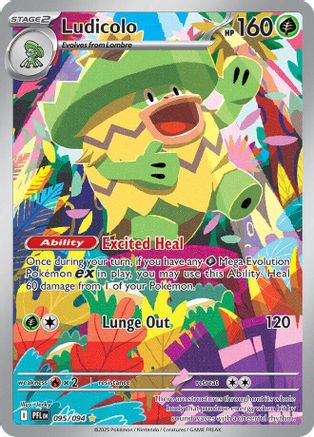 Ludicolo - 095/094 95 - ME02 Phantasmal Flames Holofoil - Poke-Collect