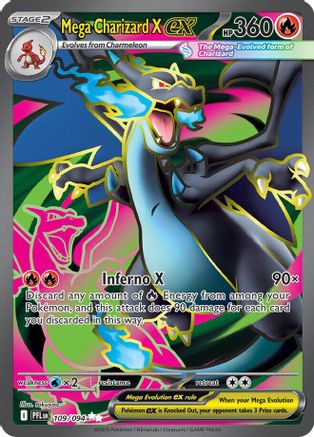 Mega Charizard X ex - 109/094 109 - ME02 Phantasmal Flames Holofoil - Poke-Collect