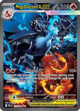 Mega Charizard X ex - 125/094 125 - ME02 Phantasmal Flames Holofoil - Poke-Collect