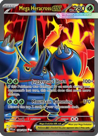 Mega Heracross ex - 108/094 108 - ME02 Phantasmal Flames Holofoil - Poke-Collect