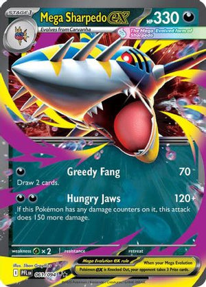 Mega Sharpedo ex - 061/094 61 - ME02 Phantasmal Flames Holofoil - Poke-Collect