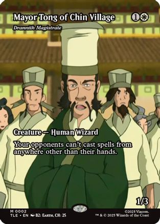 Mayor Tong of Chin Village - Drannith Magistrate (Borderless) (TLE-002) - Avatar: The Last Airbender: Eternal-Legal Foil - Poke-Collect