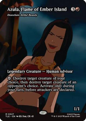 Azula, Flame of Ember Island - Diaochan, Artful Beauty (Borderless) (TLE-027) - Avatar: The Last Airbender: Eternal-Legal - Poke-Collect