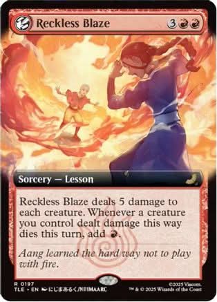 Reckless Blaze (Extended Art) (TLE-197) - Avatar: The Last Airbender: Eternal-Legal Foil - Poke-Collect