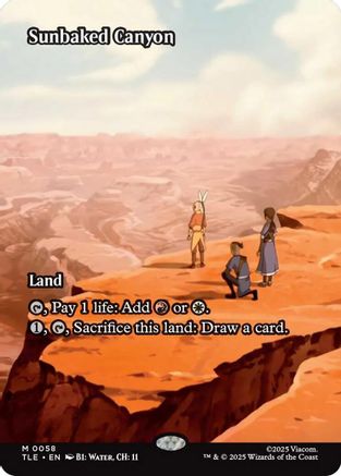 Sunbaked Canyon (Borderless) (TLE-058) - Avatar: The Last Airbender: Eternal-Legal - Poke-Collect
