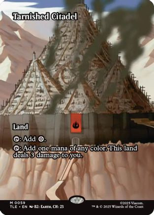 Tarnished Citadel (Borderless) (TLE-059) - Avatar: The Last Airbender: Eternal-Legal Foil - Poke-Collect