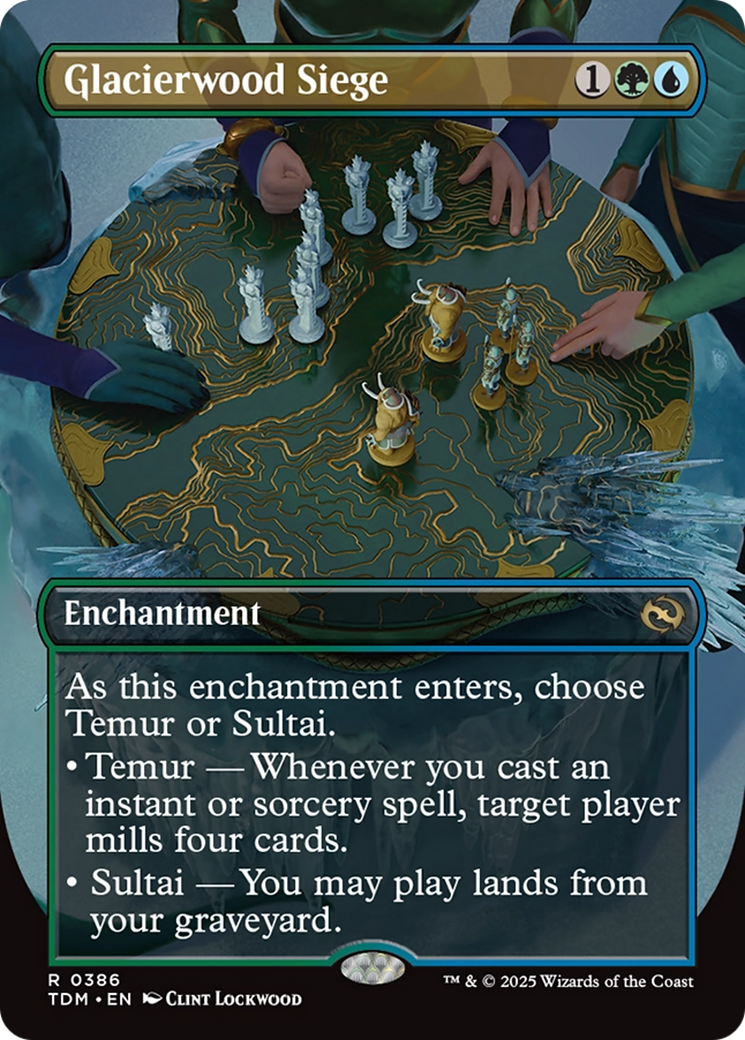 Glacierwood Siege (TDM-386) - Tarkir: Dragonstorm: (enchantment) (Borderless) - Poke-Collect