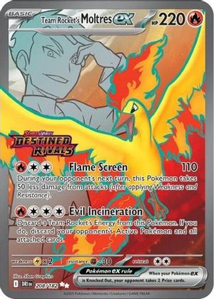 Team Rocket's Moltres ex - 208/182 (Destined Rivals Stamp) 208 - Miscellaneous Cards & Products Holofoil - Poke-Collect